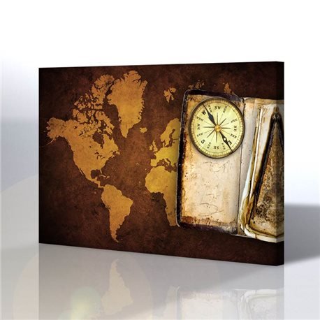 Dünya Haritası Kanvas Tablo