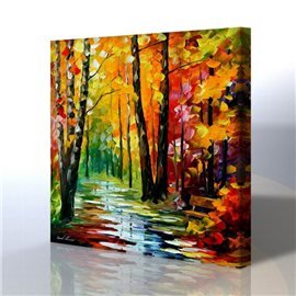 Sonbahar Manzarası - Leonid Afremov Kanvas Tablo