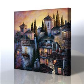Ev Bahçe Manzarası Kanvas Tablo