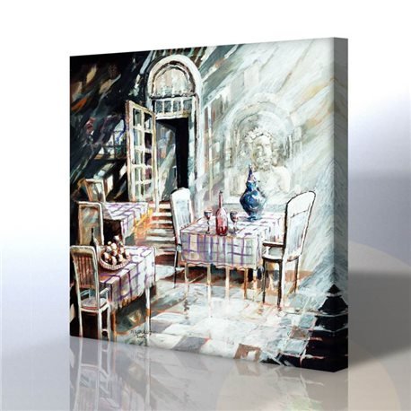 Kafe Restoran Manzarası Kanvas Tablo