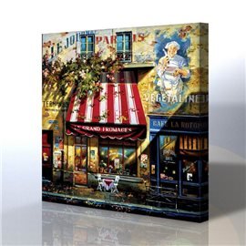 Kafe Restoran Manzarası Kanvas Tablo