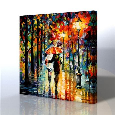 Sokak Manzarası - Leonid Afremov Kanvas Tablo