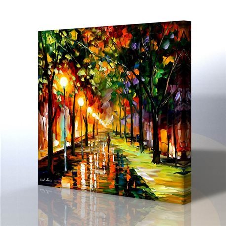 Sokak Manzarası - Leonid Afremov Kanvas Tablo