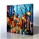 Sokak Manzarası - Leonid Afremov Kanvas Tablo
