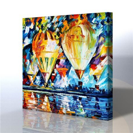 Sokak Manzarası - Leonid Afremov Kanvas Tablo