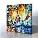 Sokak Manzarası - Leonid Afremov Kanvas Tablo