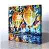 Sokak Manzarası - Leonid Afremov Kanvas Tablo