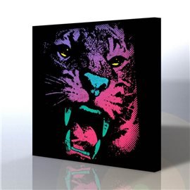 Jaguar Pop Art Kanvas Tablo