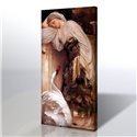 Kuğu Ve Kız - Lord Frederic Leighton Kanvas Tablo
