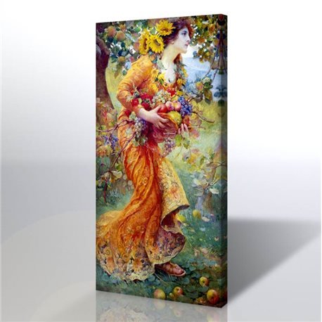 Meyve Toplayan Kız Kanvas Tablo