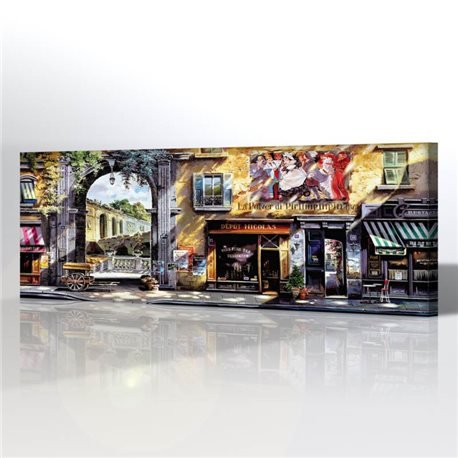Kafe Restoran Manzarası Kanvas Tablo