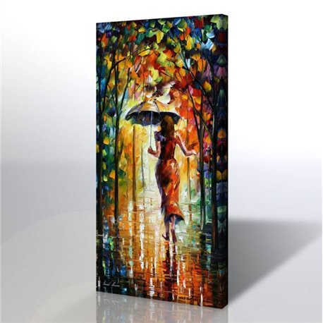 Sokak Manzarası - Leonid Afremov Kanvas Tablo