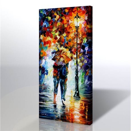 Sokak Manzarası - Leonid Afremov Kanvas Tablo