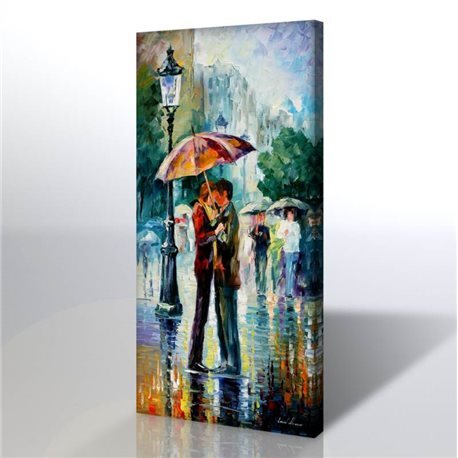 Sokak Manzarası - Leonid Afremov Kanvas Tablo