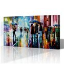 Sokak Manzarası - Leonid Afremov Kanvas Tablo