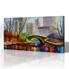 Sokak Manzarası - Leonid Afremov Kanvas Tablo