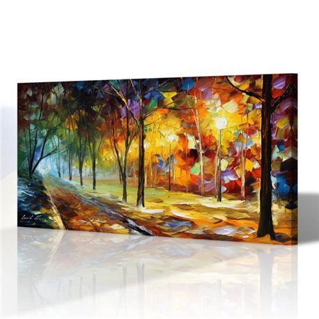 Sokak Manzarası - Leonid Afremov Kanvas Tablo