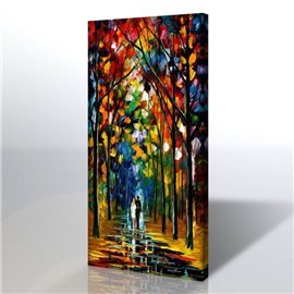 Sokak Manzarası - Leonid Afremov Kanvas Tablo