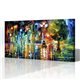 Sokak Manzarası - Leonid Afremov Kanvas Tablo
