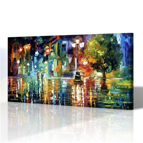 Sokak Manzarası - Leonid Afremov Kanvas Tablo