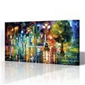 Sokak Manzarası - Leonid Afremov Kanvas Tablo