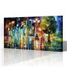 Sokak Manzarası - Leonid Afremov Kanvas Tablo