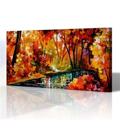 Sokak Manzarası - Leonid Afremov Kanvas Tablo