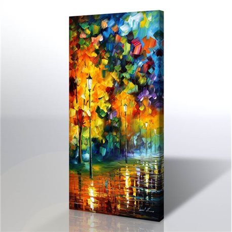 Sokak Manzarası - Leonid Afremov Kanvas Tablo