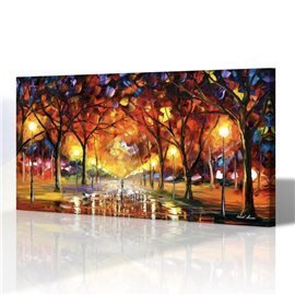 Sokak Manzarası - Leonid Afremov Kanvas Tablo