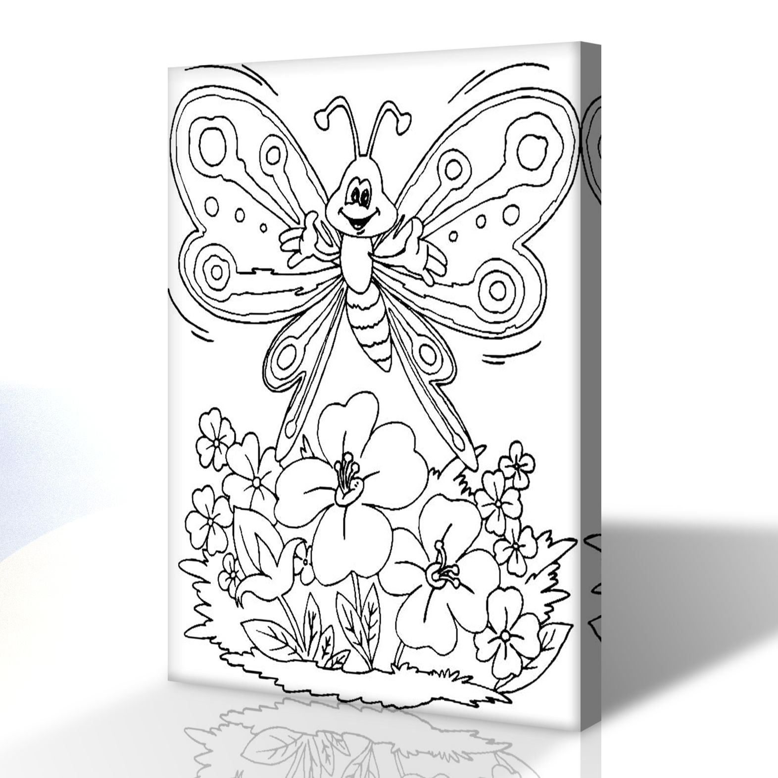 kalp ve çiçekler boyama