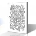Çiçek - Mandala Kanvas Boyama Tablosu