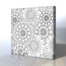 Çiçekler Kanvas Boyama Tablosu (Mandala Tablosu)