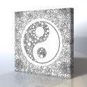 Ying Yang - Çiçekler Kanvas Boyama Tablosu 
